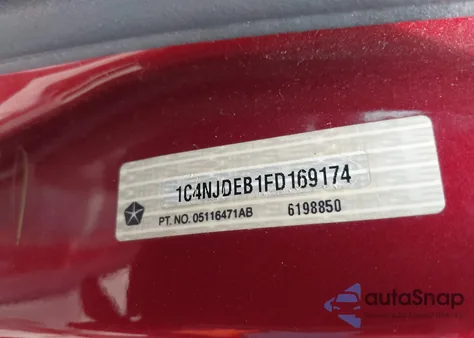 2015 Jeep Compass High Altitude Edition from USA, damaged, VIN 1C4NJDEB1FD169174